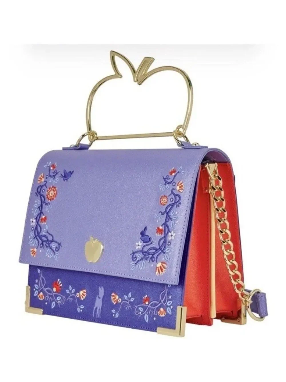 Loungefly Disney Princess Snow White Shimmer Crossbody Purse Embroidered NWT